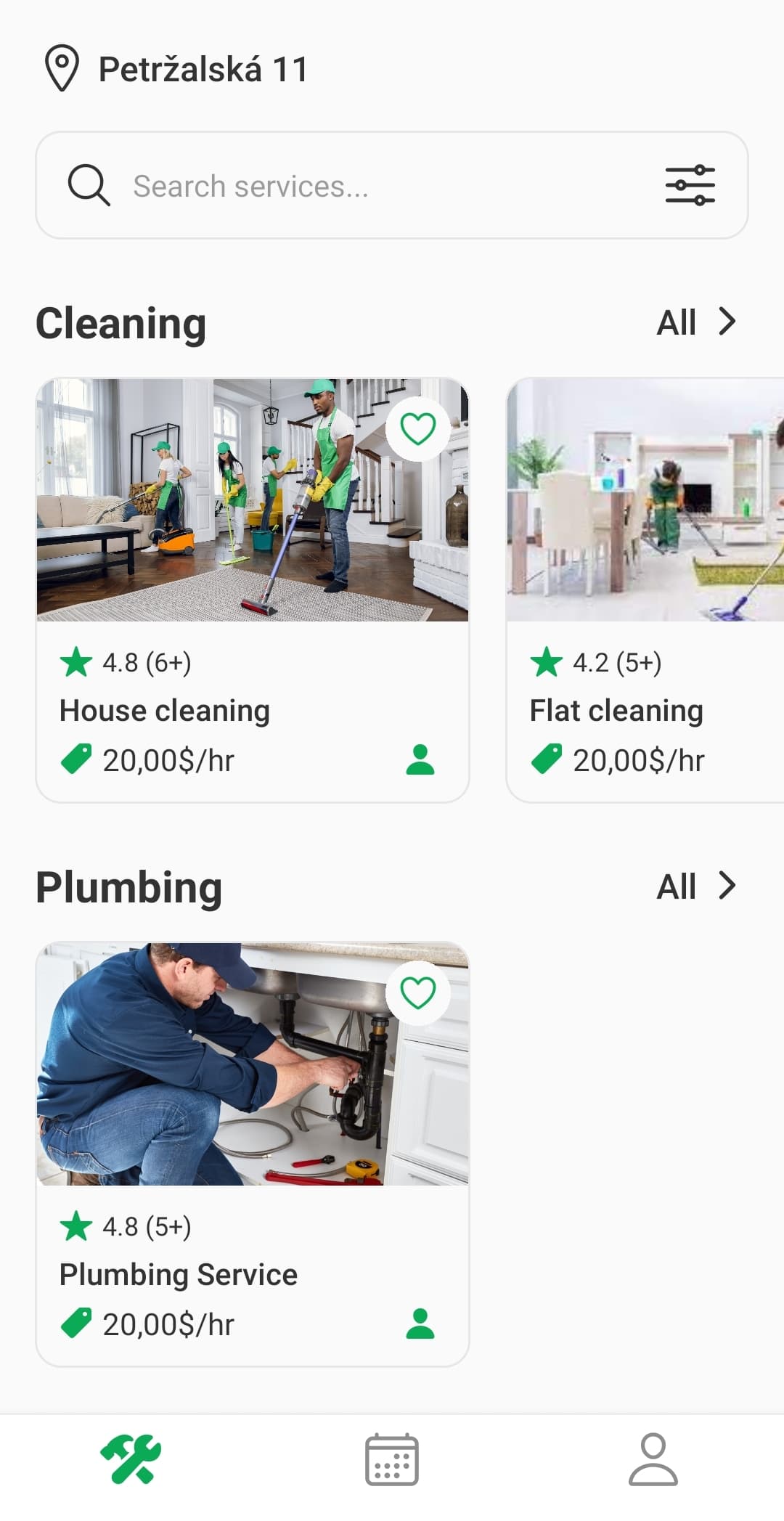 Pick any service in seconds